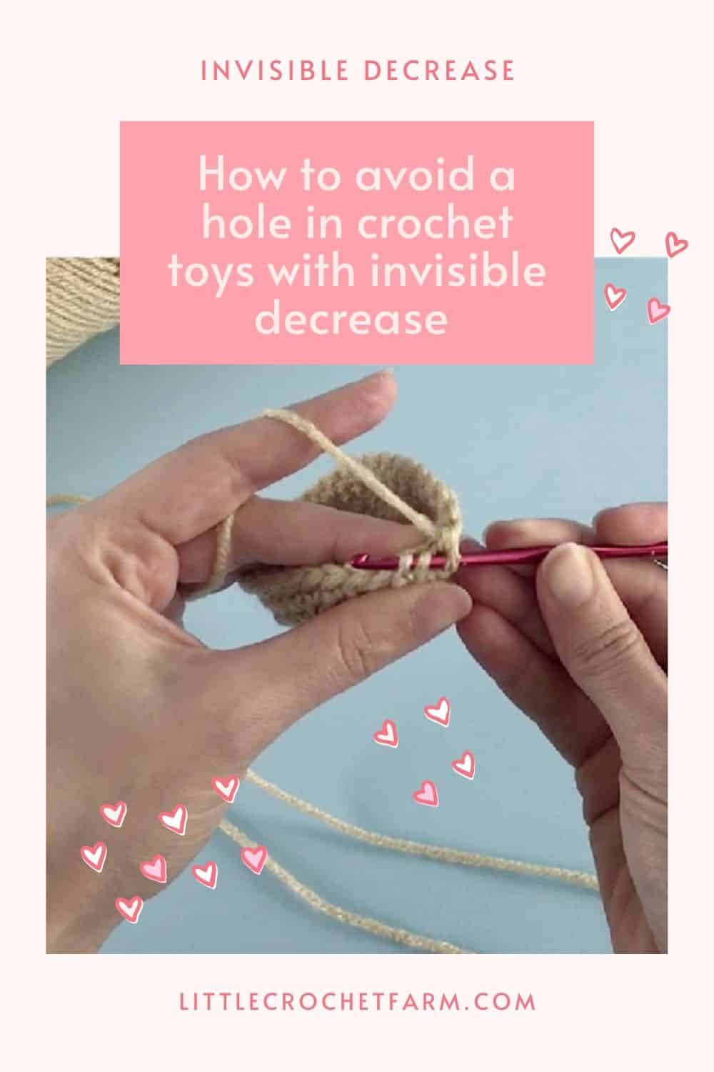 Invisible decrease single crochet in the round