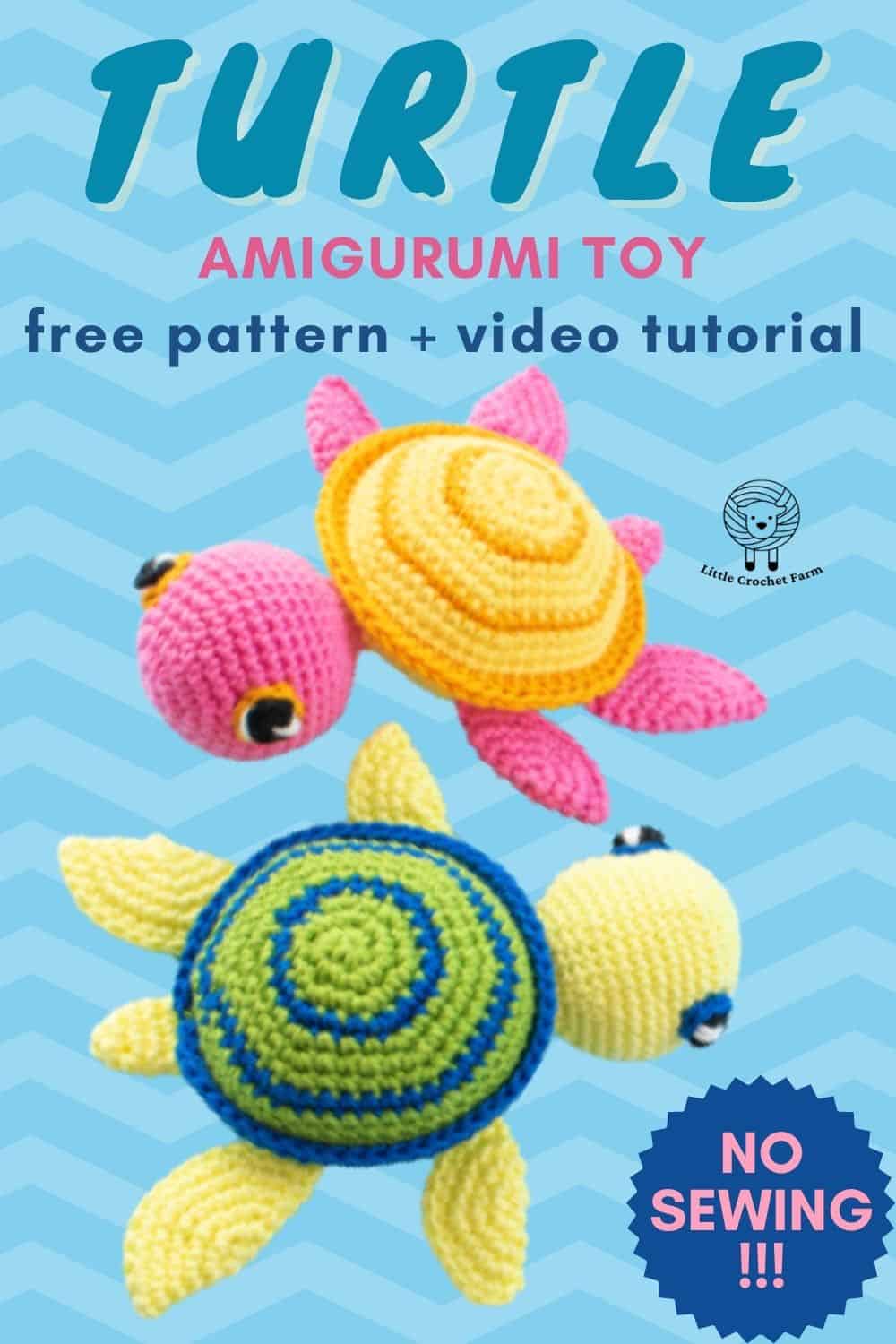 Turtle amigurumi free pattern