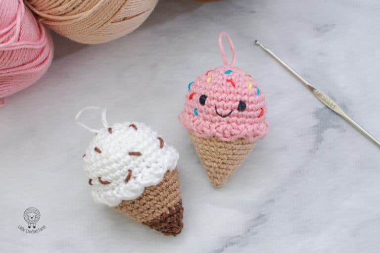 No-sew crochet Ice cream free amigurumi pattern