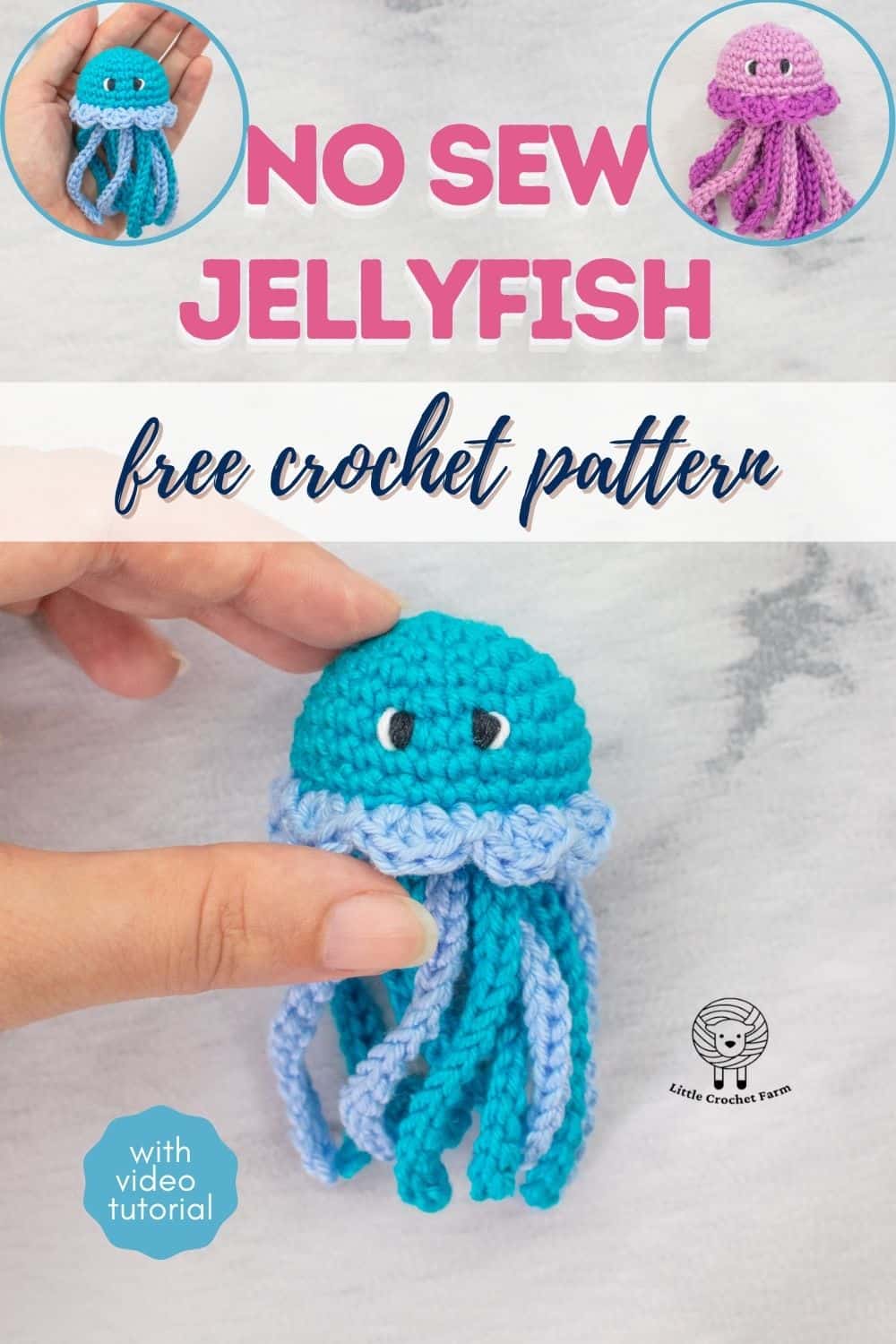 No sew baby Jellyfish crochet free pattern