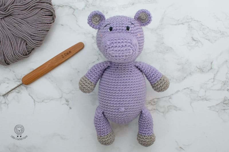 Hippo crochet free pattern