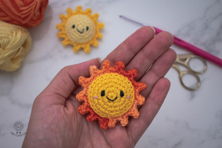 No-sew mini Sun amigurumi free pattern