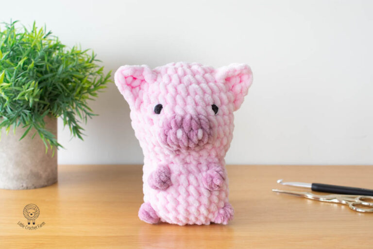No-Sew Crochet Pig Free Pattern